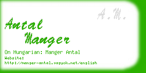 antal manger business card